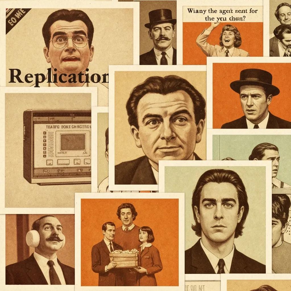 A montage of pre-internet cultural repeats—graffiti, slogans and simple images that spread by word of mouth