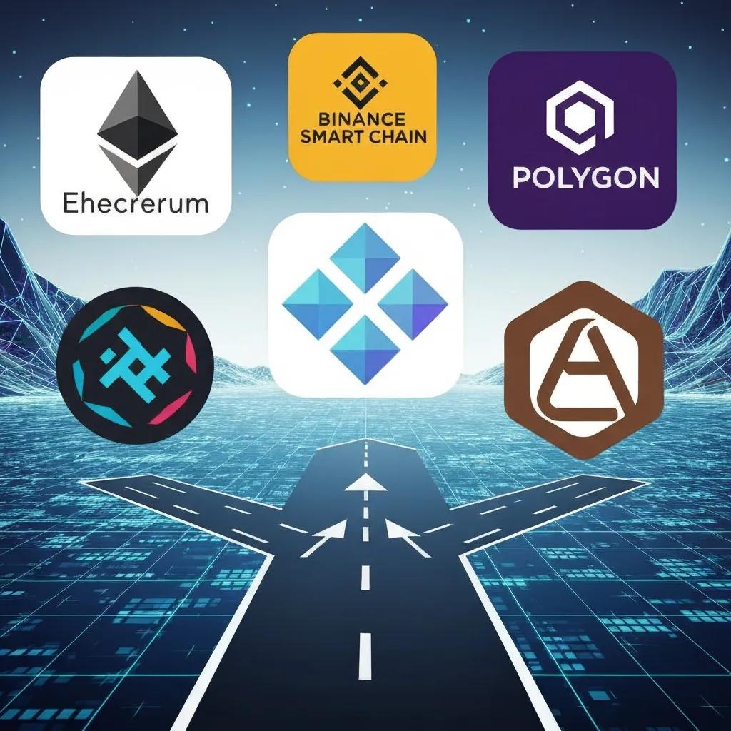 Graphic comparing major blockchain platforms for meme coin launches